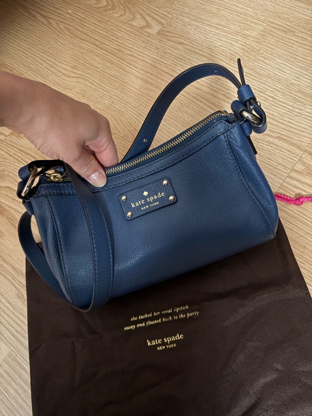 Brand new - Kate spade Blue Gabriella Berkshire Crossbody 100% cow leather